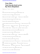 Your Man - Tab Chords And Lyrics - Chris Stapleton
