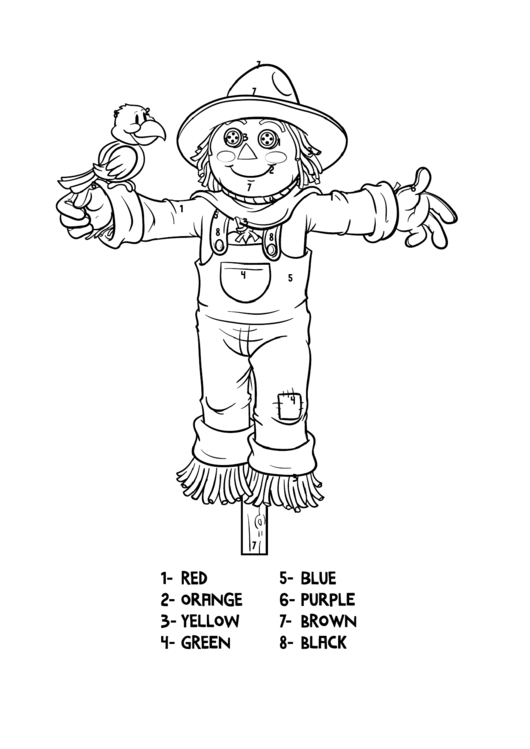 Scarecrow Coloring Sheet