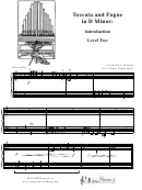 Toccata And Fugue In D Minor: Introduction - Level Two