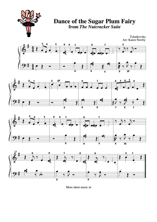 Dance Of The Sugar Plum Fairy (From The Nutcracker Suite) Tchaikovsky Printable pdf