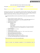 Hipaa De-id Certification Form