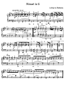 Minuet In G - Ludwig Van Bethoven