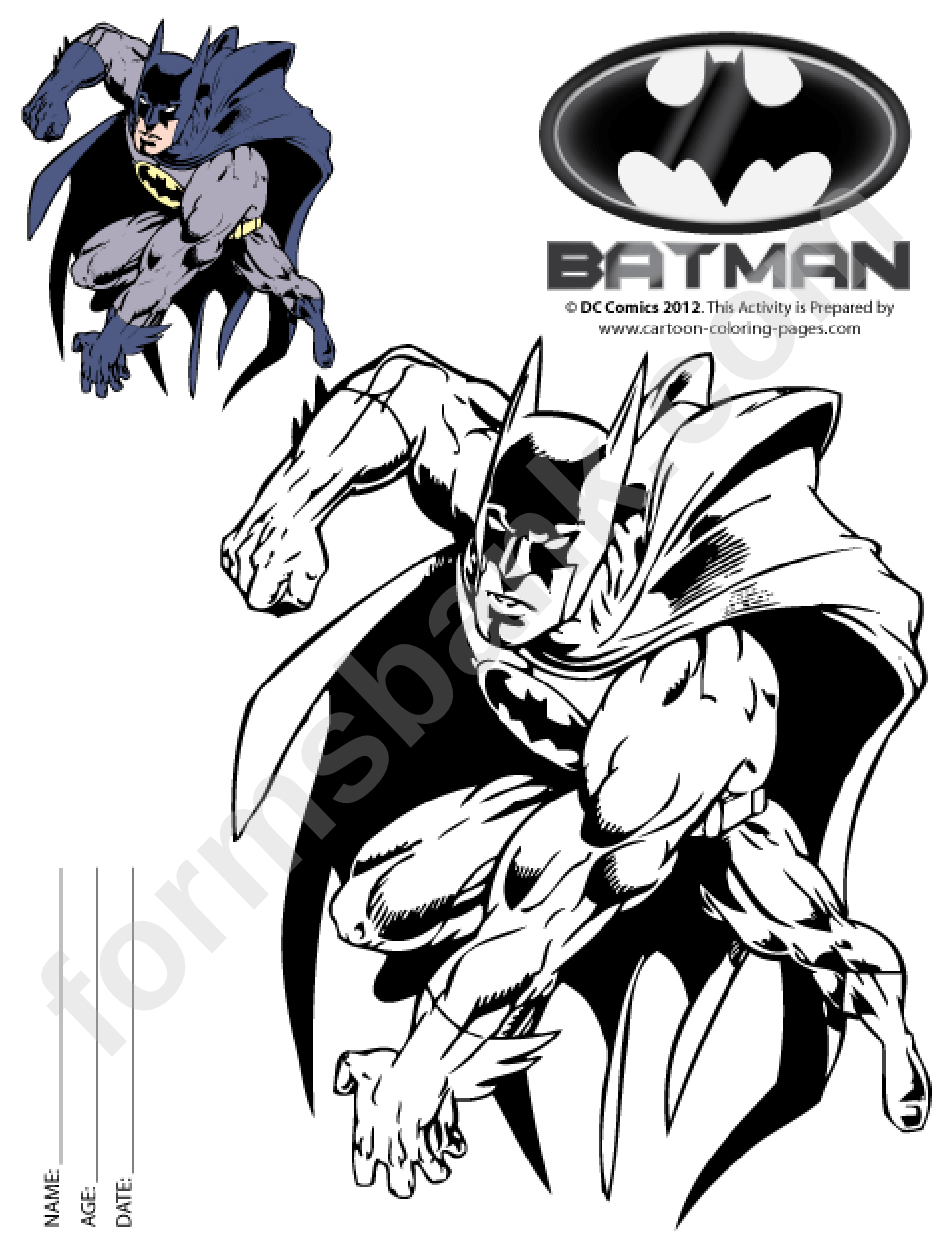 Batman Coloring Sheet