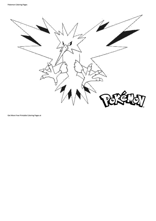 Pokemon Coloring Page Printable pdf