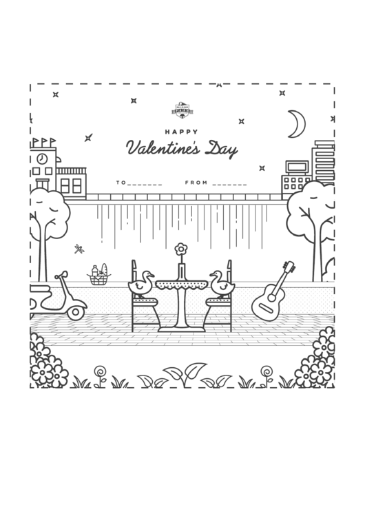 Happy Valentines Day Coloring Sheet Printable pdf