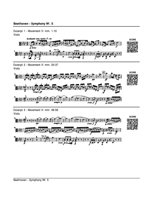 Beethoven - Symphony No. 5 Printable pdf