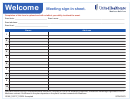 Meeting Sign-in Sheet Template - Unted Healthcare