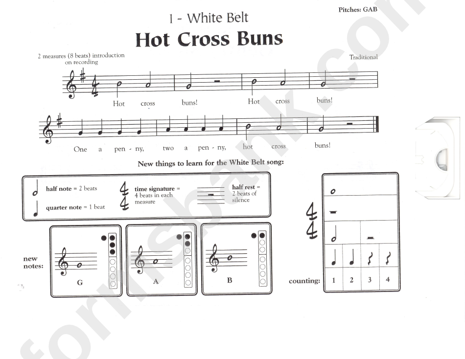Hot Cross Buns - White Belt
