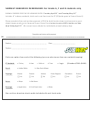 Subway Order Form 6,7,8 Grade Students