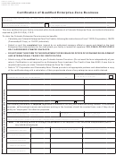 Form Dr 0074 - Certification Of Qualified Enterprise Zone Business