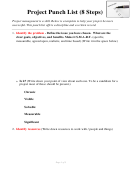 Project Punch List (8 Steps) Printable pdf