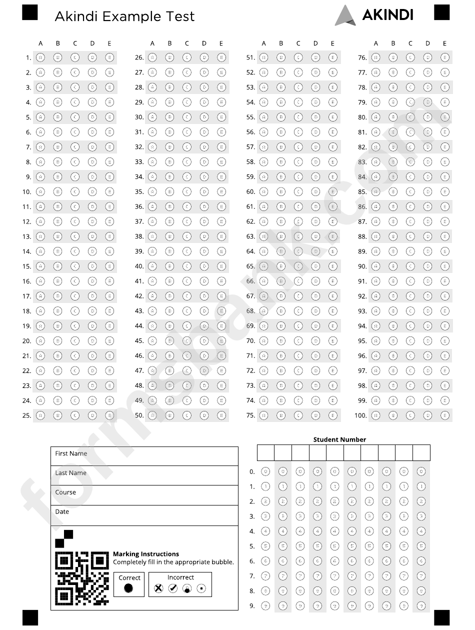 120 question answer sheet remark software - 6 best images of blank 