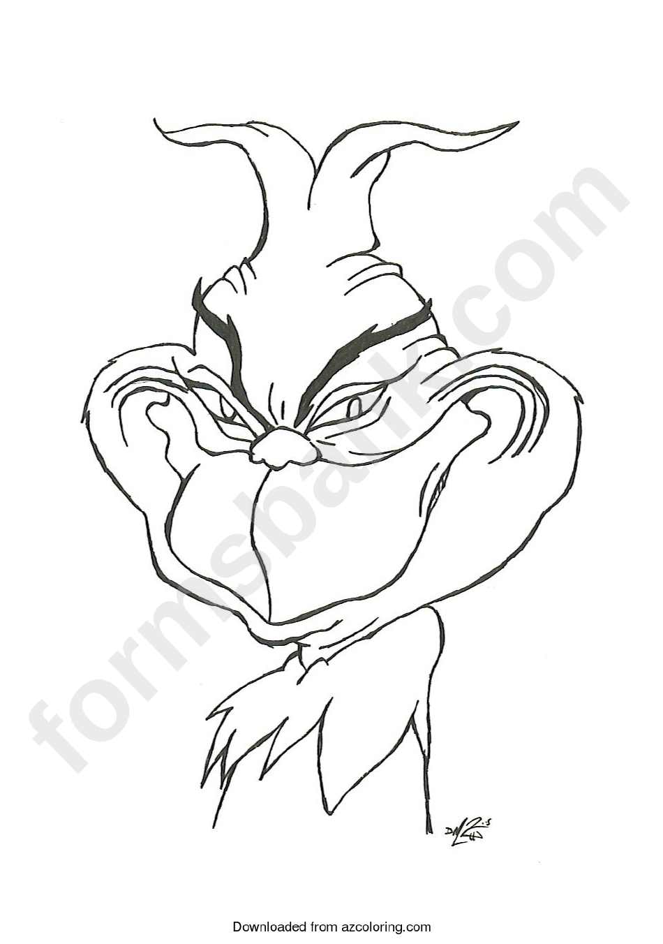 Mr. Grinch Coloring Sheet