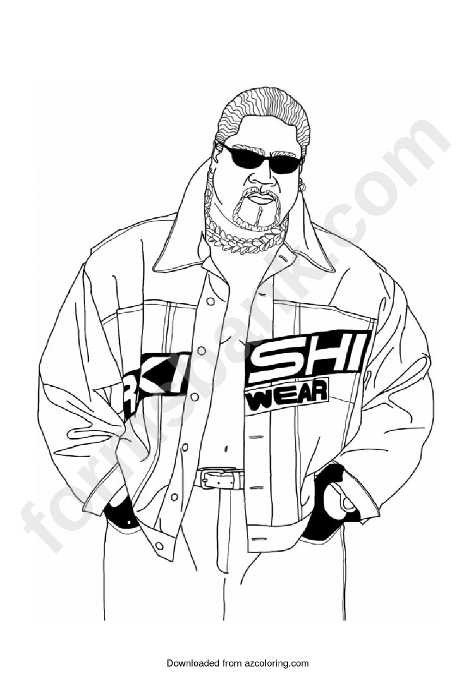 Wwe Coloring Page Template
