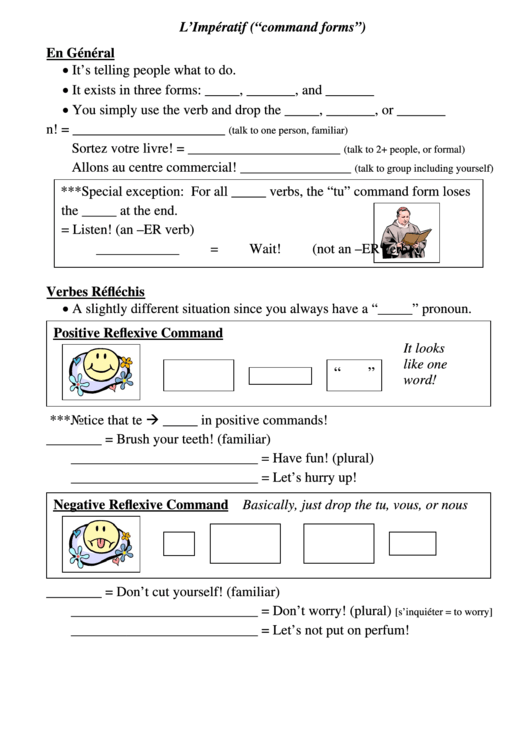 Command Forms Worksheet Printable pdf
