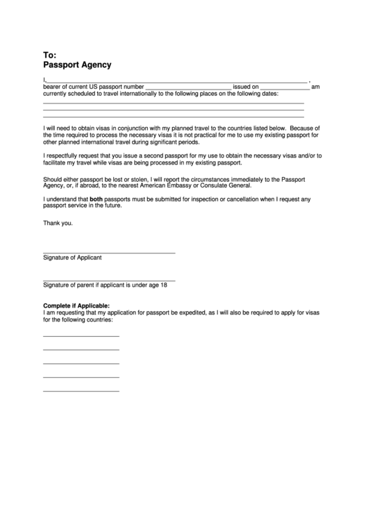 Us Passport Application Form Printable pdf