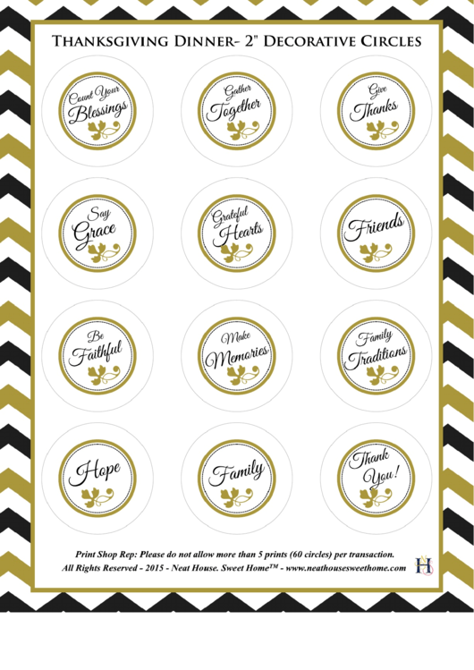 Thanksgiving Circle Place Card Template Printable pdf