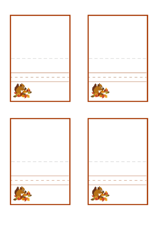 Place Cards Template Printable pdf