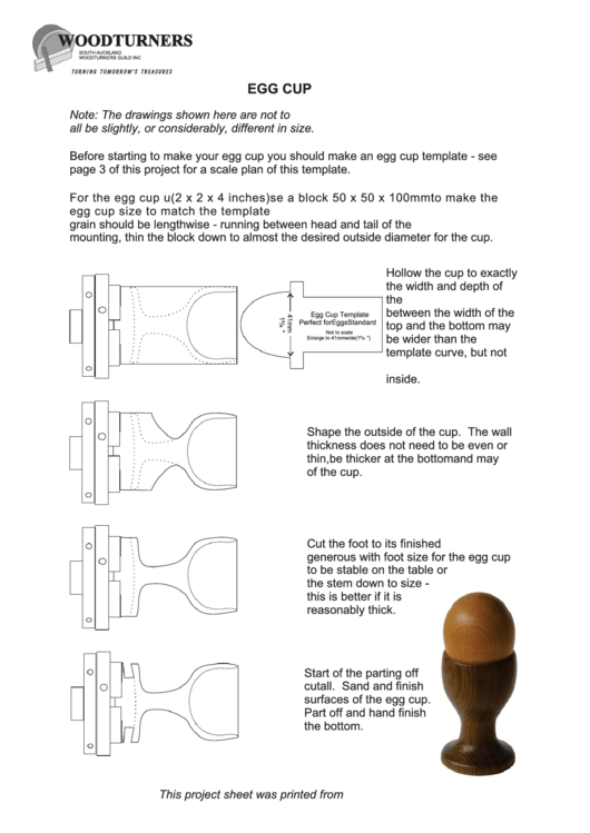 Egg Cup Template With Instructions