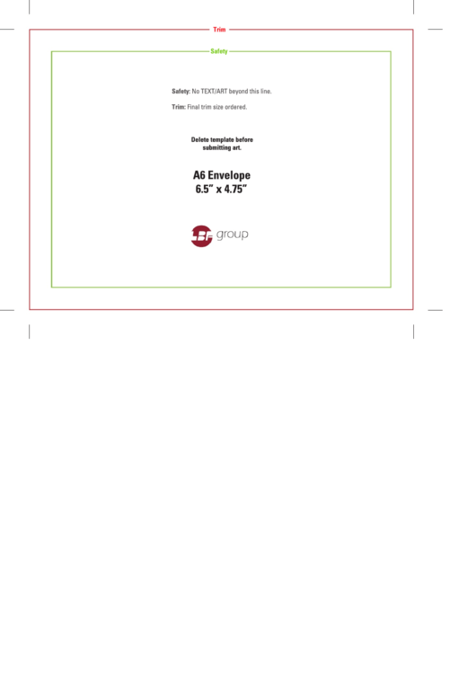 Basic A6 Envelope Template Printable pdf