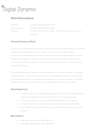 Content Marketing Executive Job Description