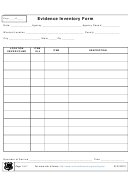 Evidence Inventory Form