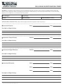 Bullying Investigation Form - Louisiana Department Of Education