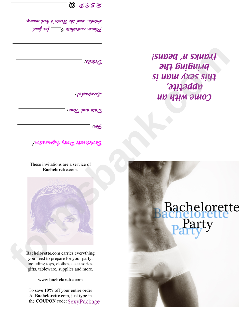 Bachelorette Invitation Template