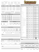 Custom Pathfinder Character Sheet