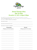 Sample Christmas Party Sign Up Sheet Template