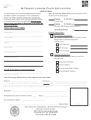 Form 782 - In-transit License Plate Application