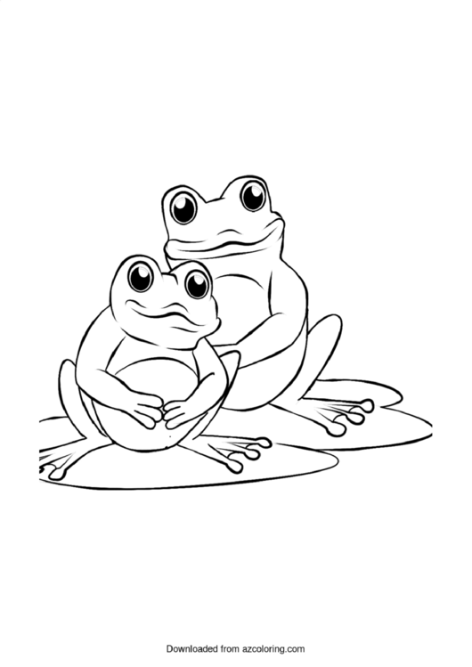 Frog Coloring Pages For Kids Printable pdf