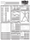 Hero System Sixth Edition Character Sheet Printable pdf
