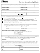 Snow Removal From City Sidewalk Application Form - Toronto And East York District
