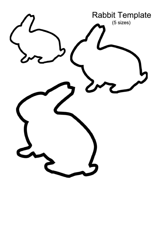 Rabbit Template - 5 Sizes
