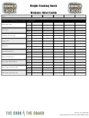 Weight Tracking Sheets - Workout: Chisel Cardio