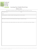 Learning From Student Work Form Reflection Printable pdf