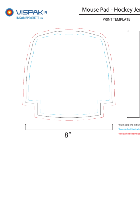 Mouse Pad - Hockey Jersey Template Printable pdf