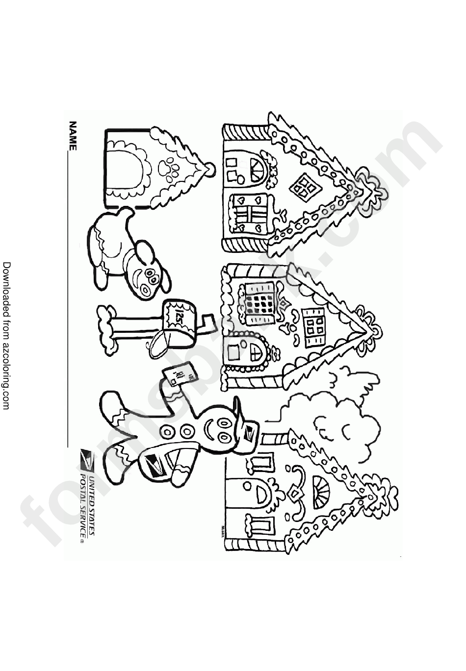 Gingerbread House Coloring Sheets