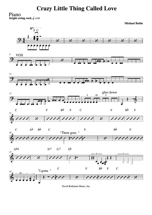 Crazy Little Thing Called Love - Michael Buble Printable pdf