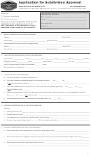 Application For Subdivision Approval Printable pdf