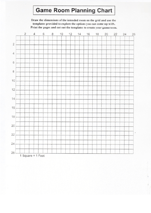 Game Room Planning Spreadsheet Printable pdf