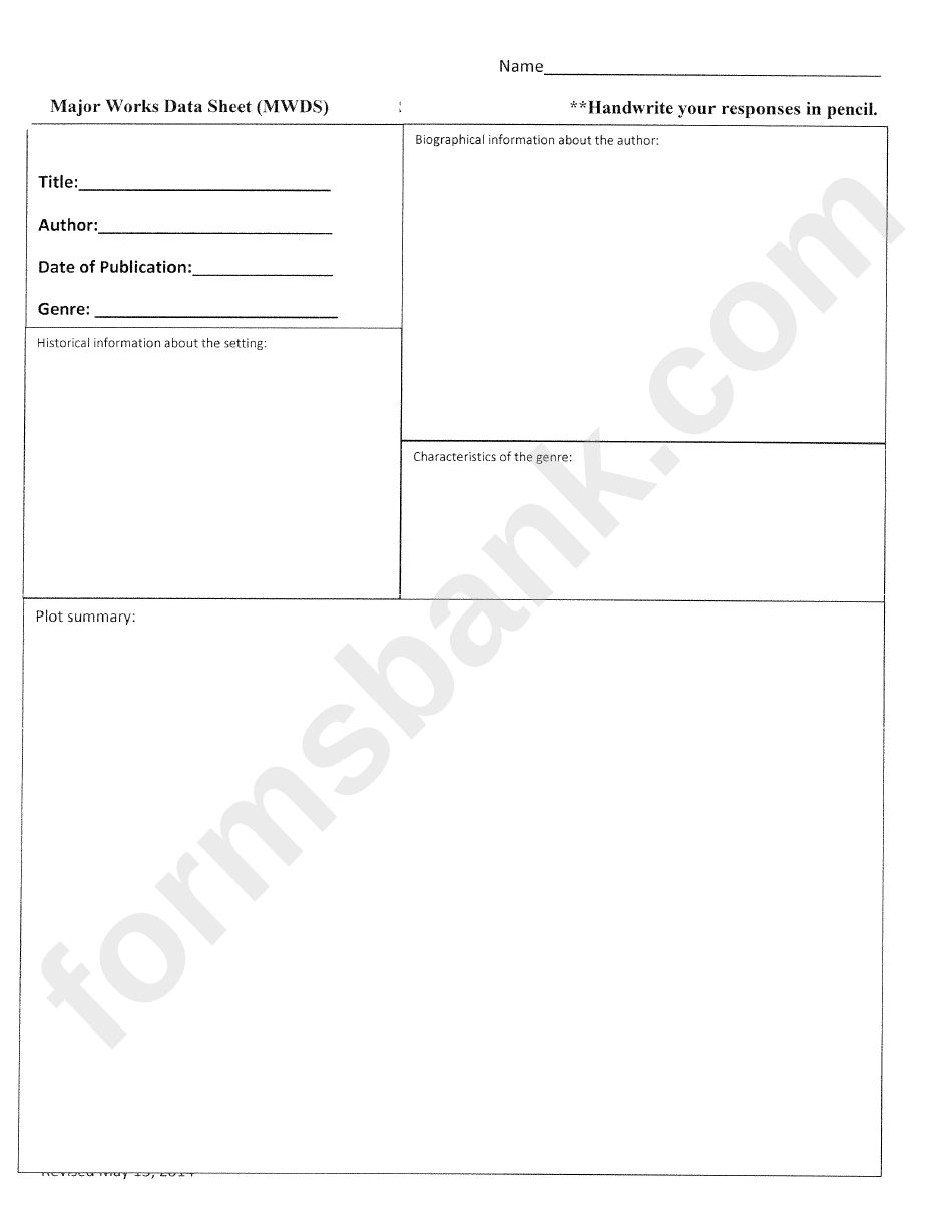 major-works-data-sheet-printable-pdf-download