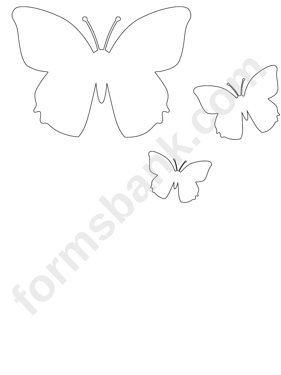 smallmediumlarge butterflies templates printable pdf download