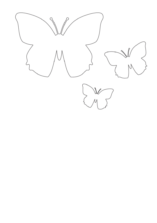 Small/medium/large Butterflies Templates