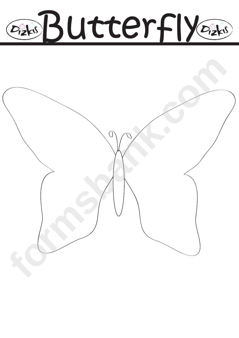 Large Butterfly Template