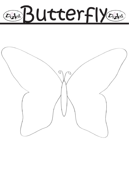 Large Butterfly Template Printable pdf