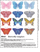 Multricolor Beautiful Butterfly Template