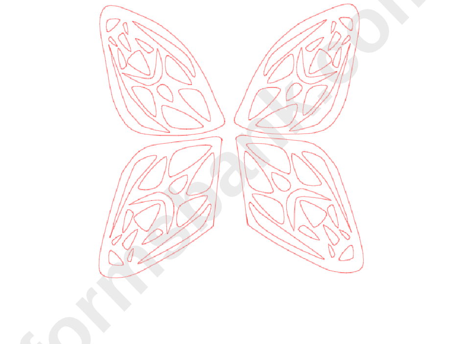 Red Butterfly Wings Template