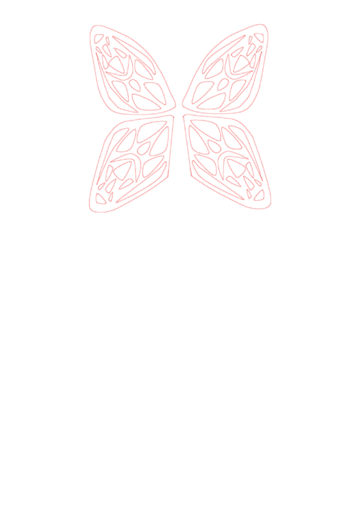 Red Butterfly Wings Template Printable pdf